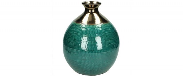 Βάζο Ceramic Handmade Petrol
